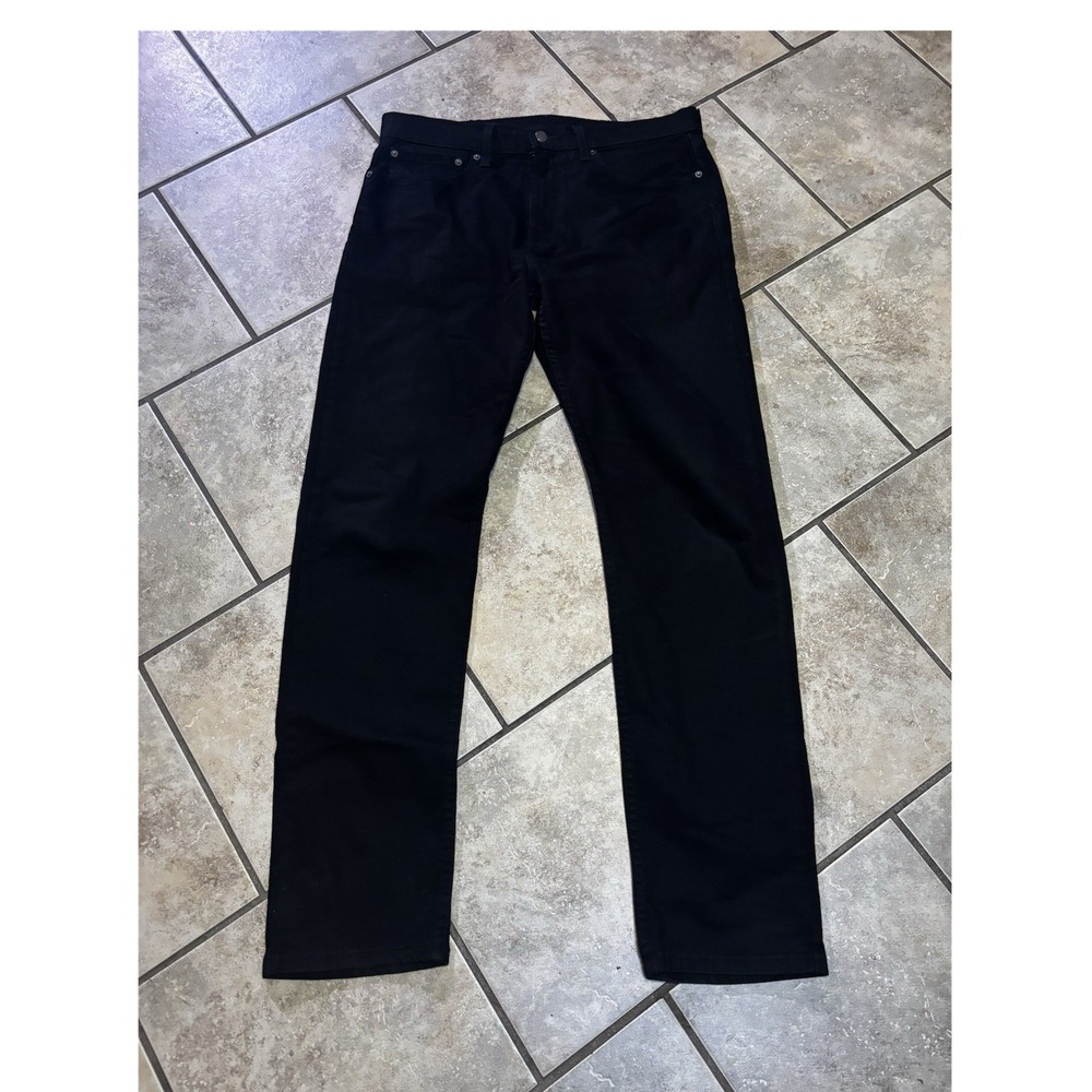 Levi's Men's Black Denim Tapered Jeans Stretch Pockets Button Zip 5-Pocket